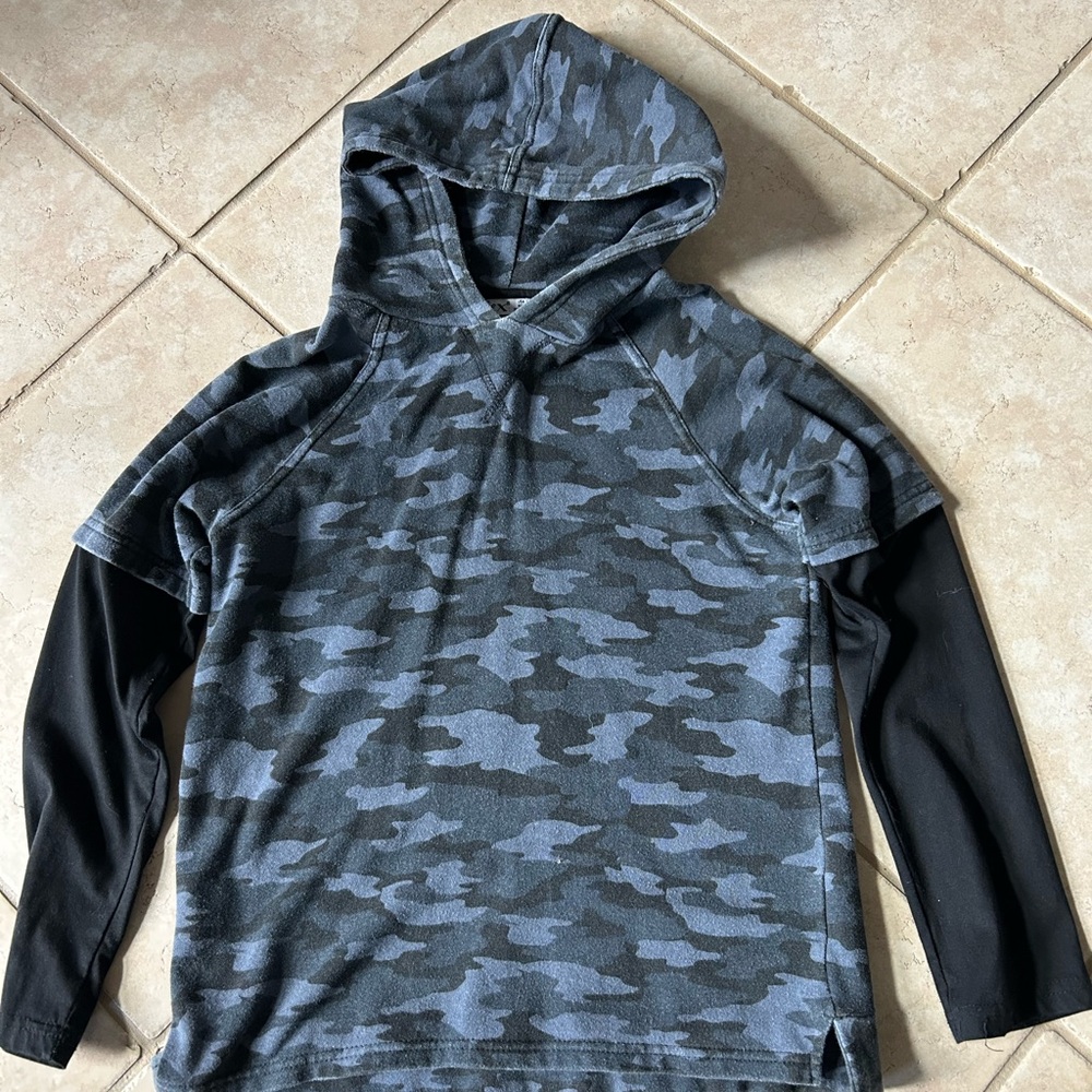Dex Blue and Black Pullover Hoodie Sweatshirt